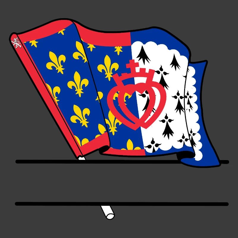 Pays_de_la_Loire_Vlag + Textfeld