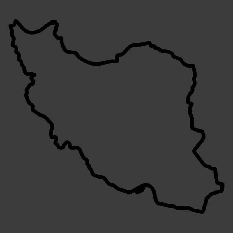 Iran Map Silhouette Persien