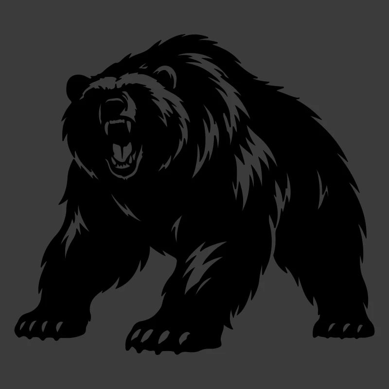 Grizzly Bär Silhouette