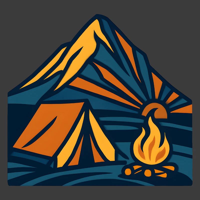Bergzelt Lagerfeuer Abend