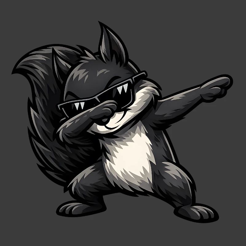 Dabbing Schwarzes Eichhörnchen