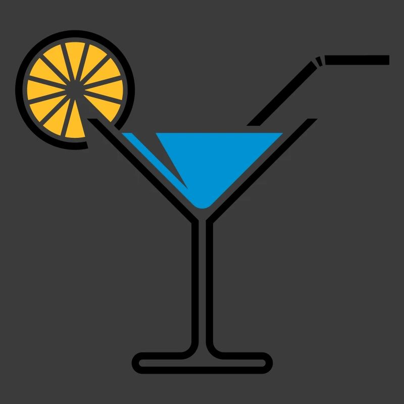 Cocktail / Cocktailglas / Martini + (Hellblau)