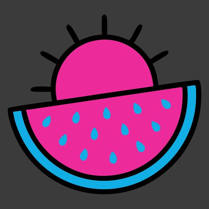 Wassermelone Sonne 90s Pop-Art