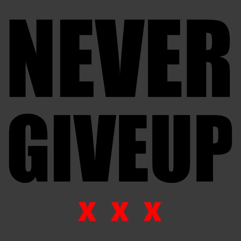 Never Give Up Black/Red