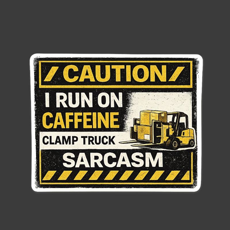 Koffeinbetriebener Gabelstapler-Sarkasmus