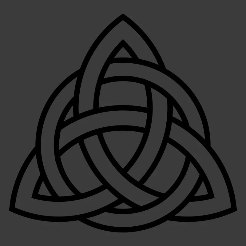 Keltisches Triqueta oder Triquetra-Symbol WEISS