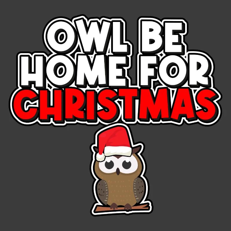 Eule wird zu Weihnachten zu Hause sein