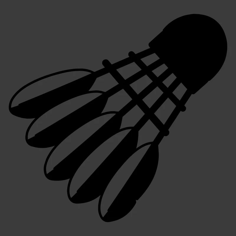 Badminton Shuttle Logo mit Federn