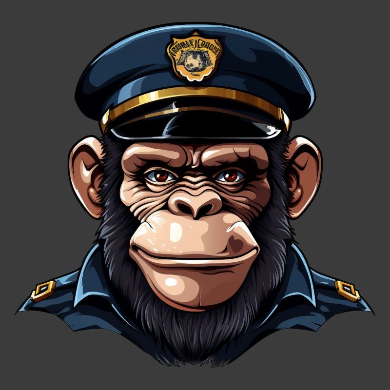 Schimpansen Polizistin
