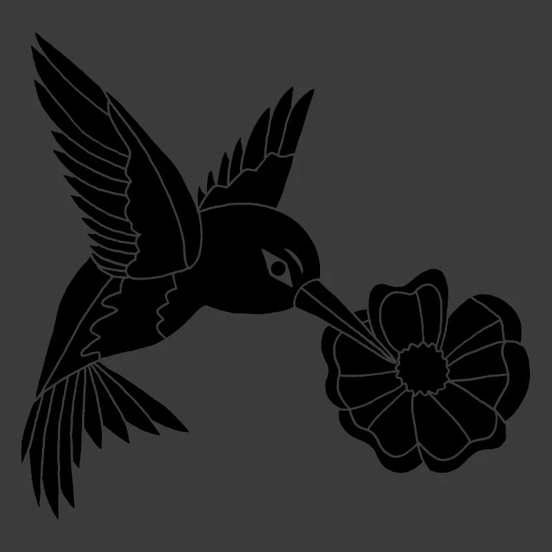 Black Foraging Bird