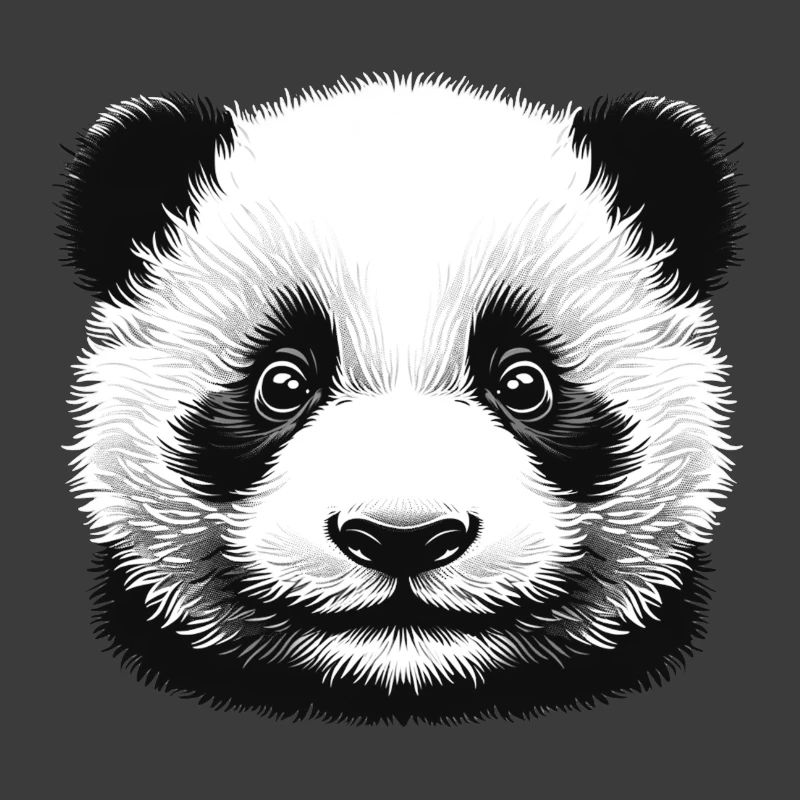 Pandas 🐼 Schwarz-Weiß-Panda-Gesichtskunst