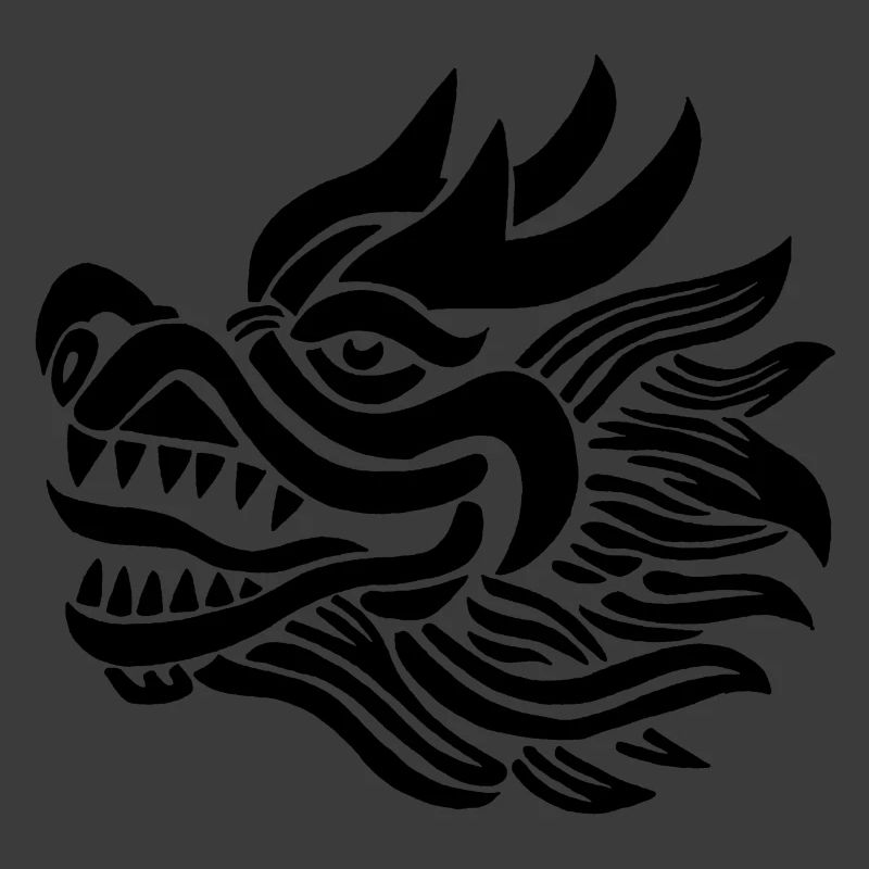 Chinesischer Drachenkopf (Schwarz)