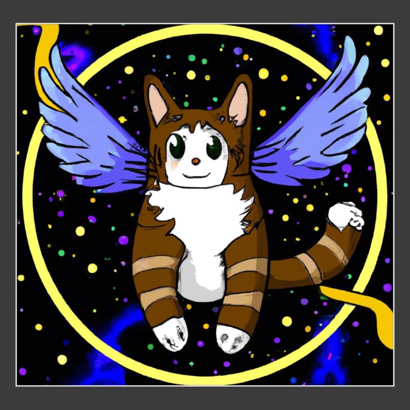 Chat ange dans l’espace.