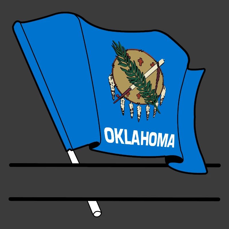 Flagge Oklahoma Textbanner