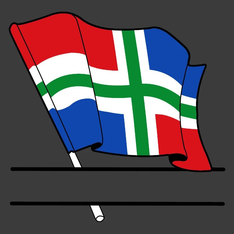 Flagge Groningen Text Banner