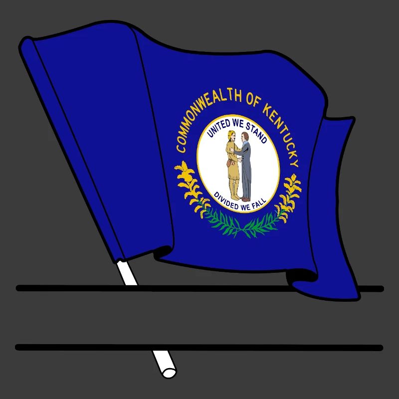 Kentucky Flagge Text Banner
