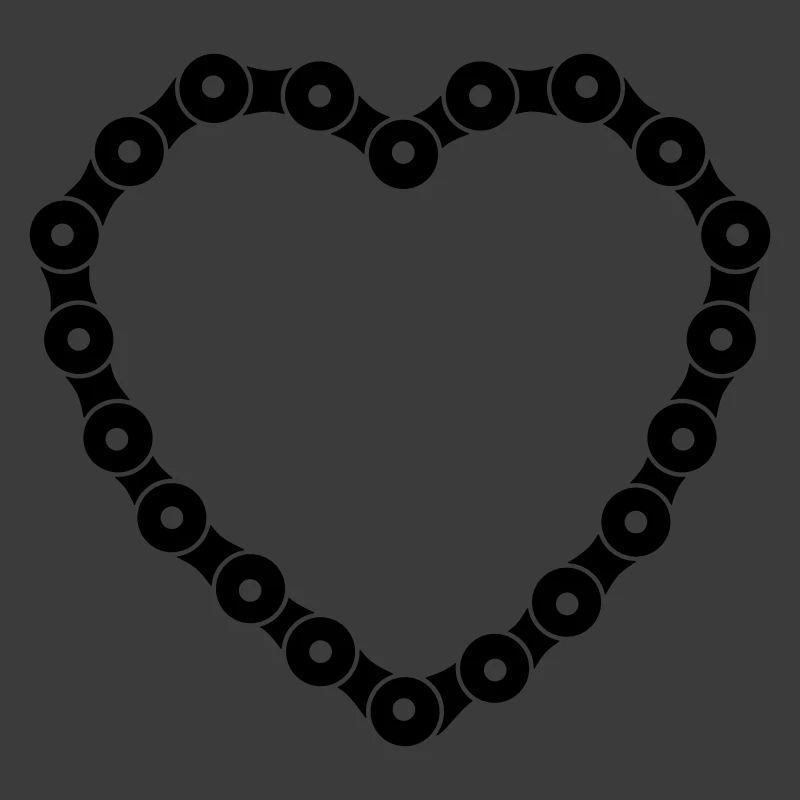 Heart-shaped bicycle chain – Creative design