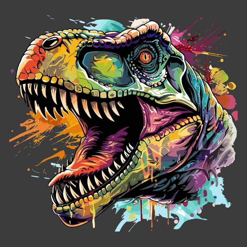 Dino Neon Kunst Design