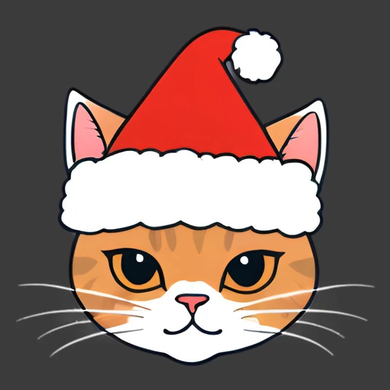 Weihnachtskatze mit Santa Hut