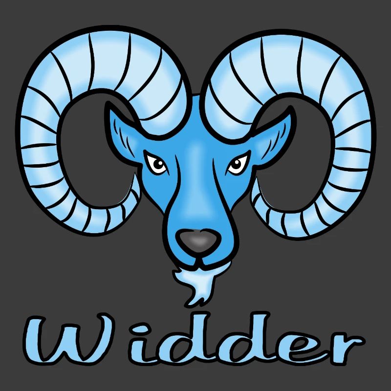 Sternzeichen Widder in Blau