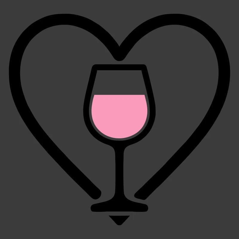 Herz + Roséwein – Rosé Lover