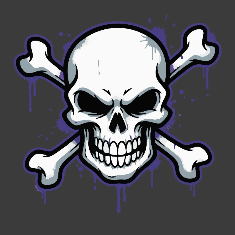 Düsterer Skull mit Knochen