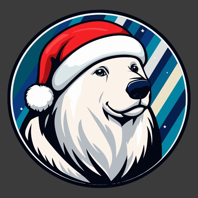 PolarBär mit Weihnachtsmütze