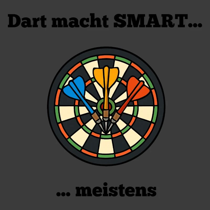 Buntes Dartboard mit Pfeilen