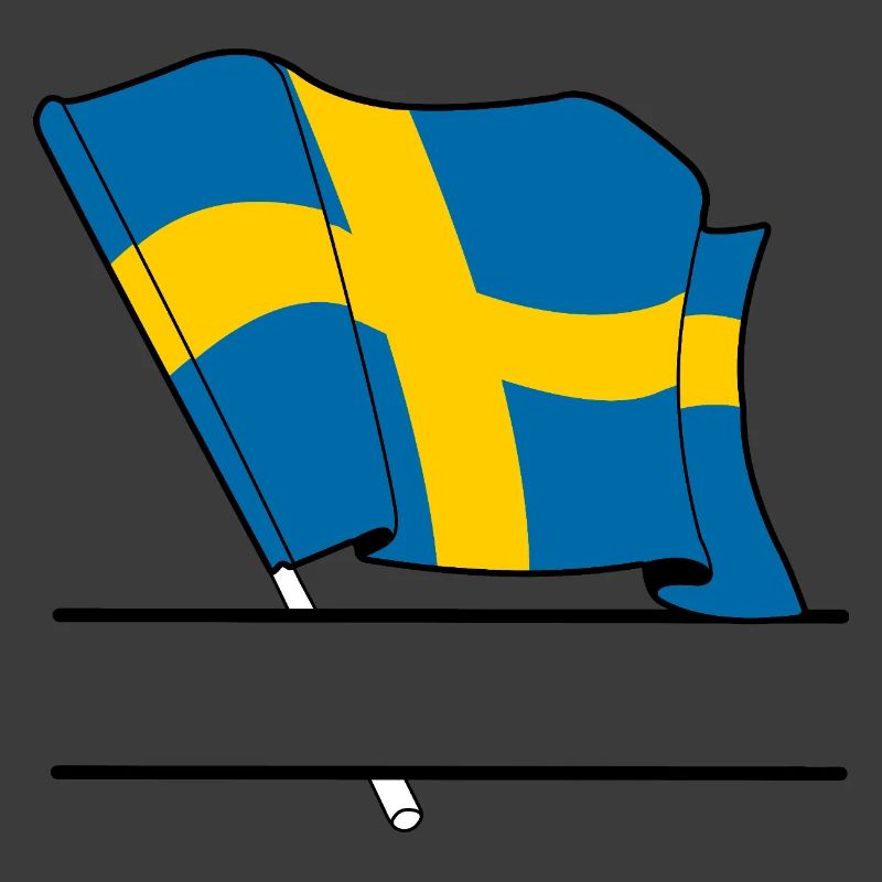 SCHWEDEN-Flagge – Benutzerdefinierter Text