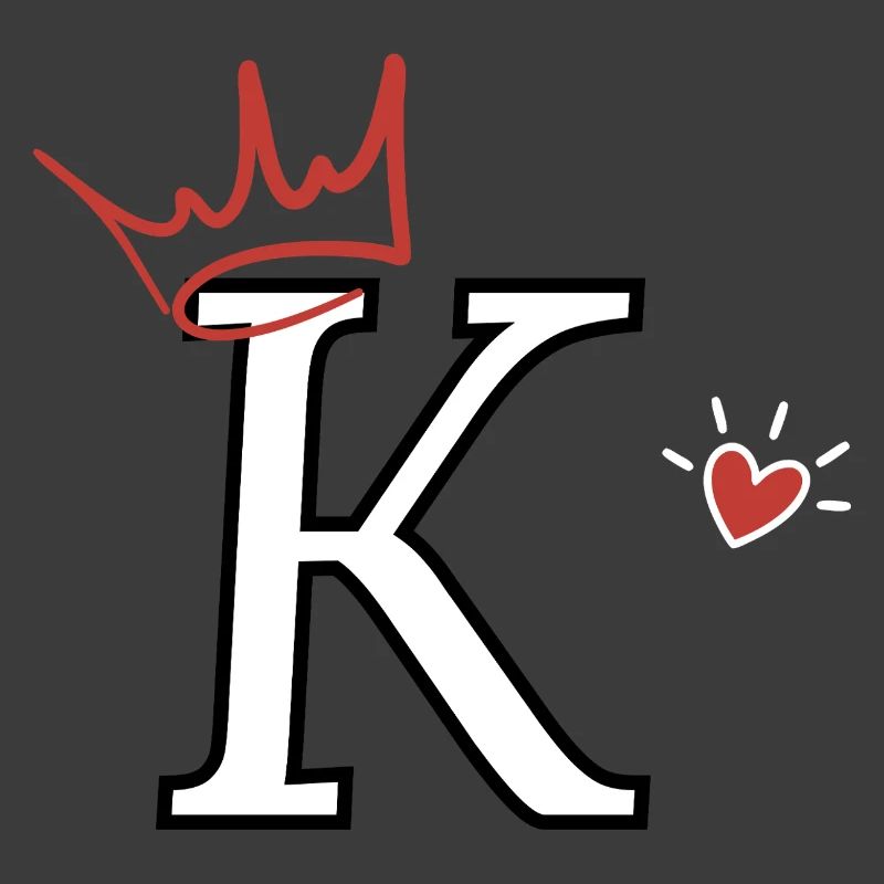 Buchstabe k Kronenherz