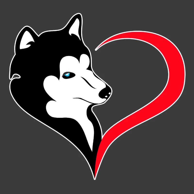 Herz-Husky Silhouette