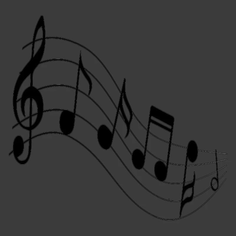 Melodic Wave Staff-Kunst