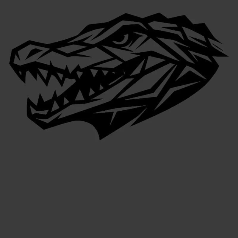 Krokodil mit geometrischem Stil