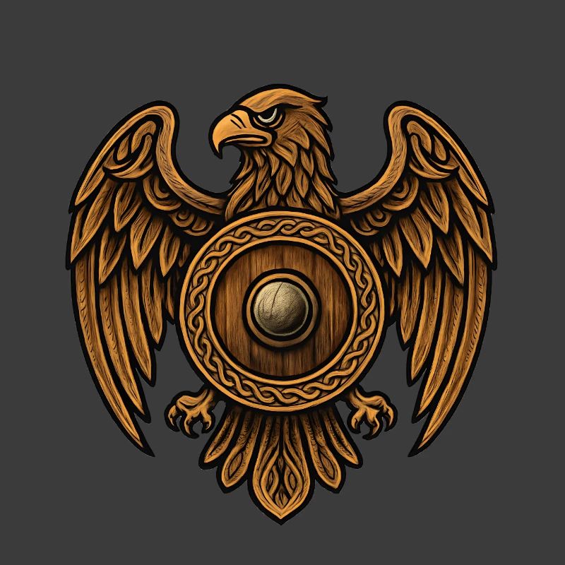 Goldener Adler Rundschild