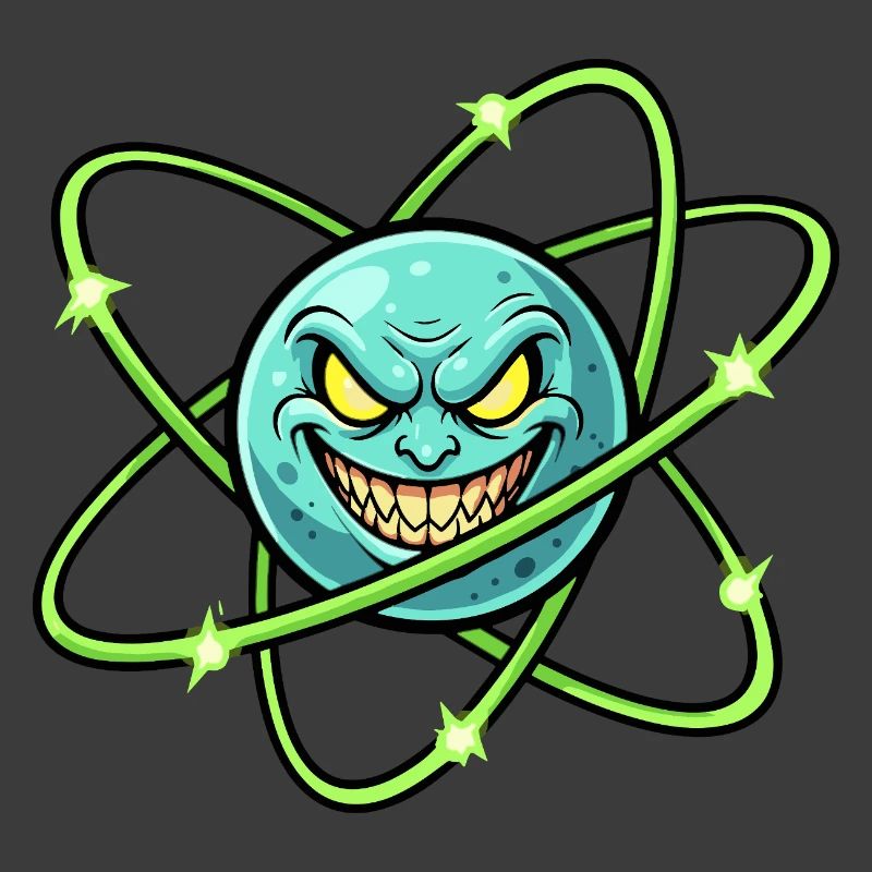 Grimmiger Mond mit Atomring