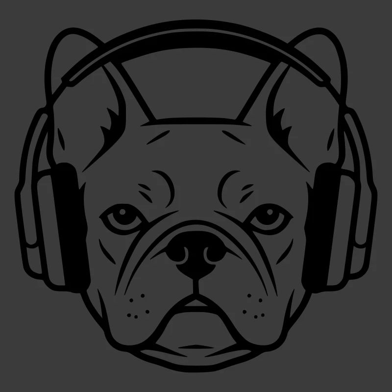 Frenchie Hund Kopfhörer Gamer