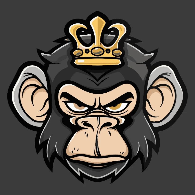 Affe Kopf Krone