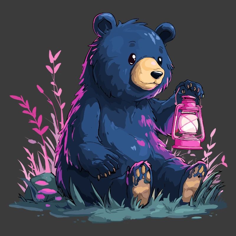 Bear with lantern