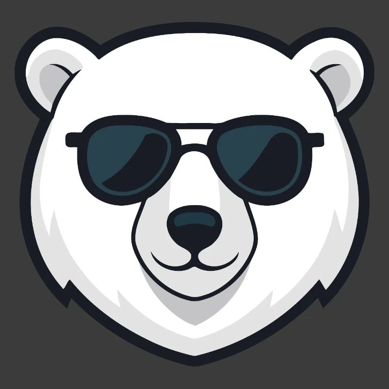 Polar Bear Black Glasses