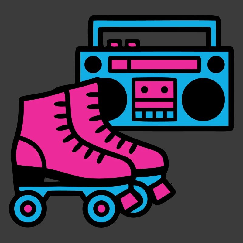 Rollschuhe Boombox 80er Retro