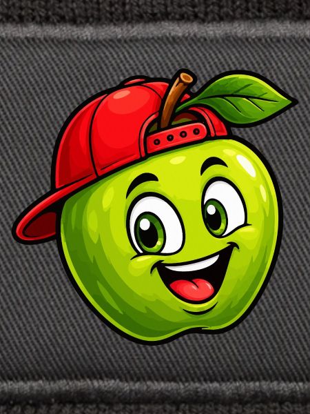 Spritziger Apfel mit Snapback