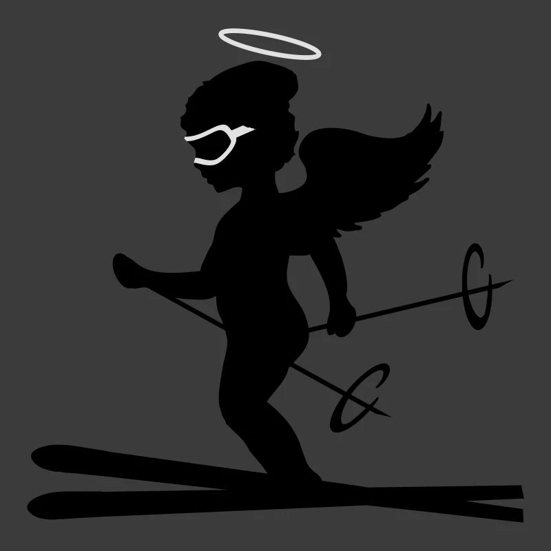 Engel beim Skifahren