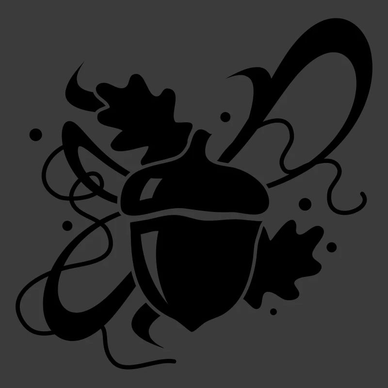 Eichel mit Eichenblätter