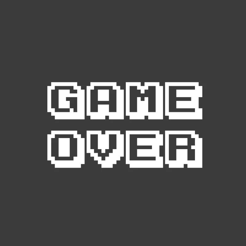 Arcade Game Over white