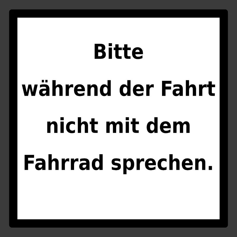 Warnhinweis: Fahrrad. (black/white)
