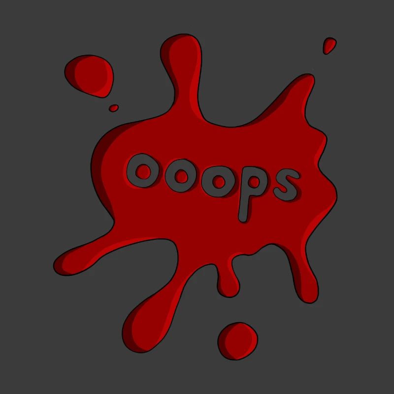 Fleck ooops dunkelrot