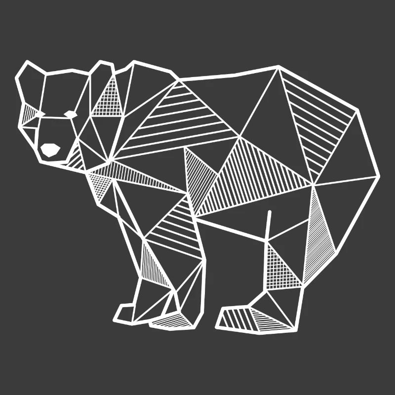 Bear geometric gift idea bear animal triangle