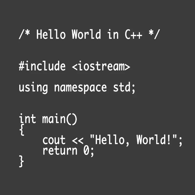 Hello World C ++ Programmer Nerd Shirt