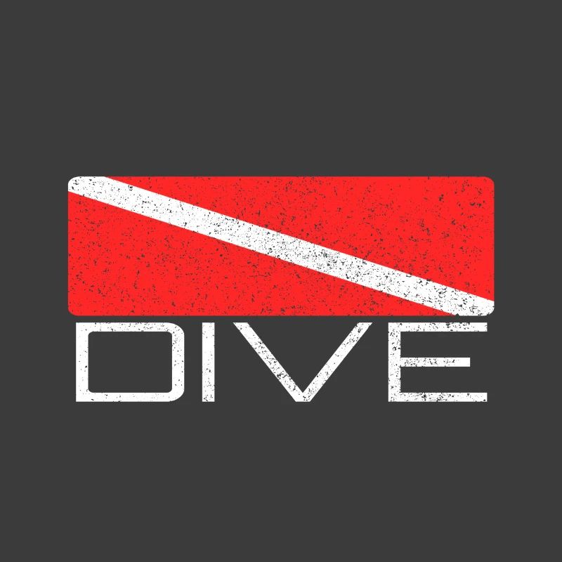 Dive | Conception de plongée avec drapeau de plongée pour les plongeurs