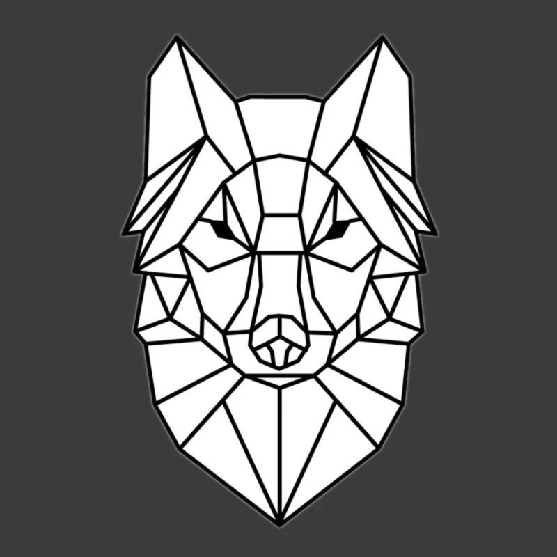 Schlichtes Wolfkopf Design